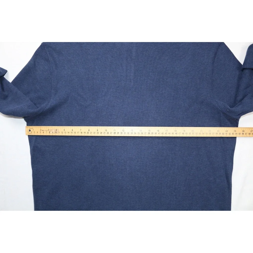 Polo Ralph Lauren Mens 1/4 Zip Sweater Spring Navy Blue Small Pony XL Knit